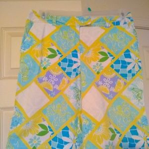 Lilly Pulitzer, white label, yellow&turquoise